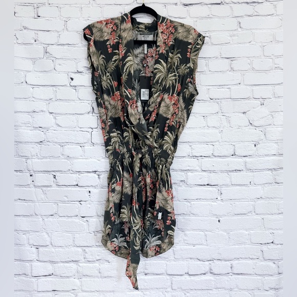 New One Teaspoon Palm Kingston Playsuit Romper Black Floral Size XS - Picture 2 of 10